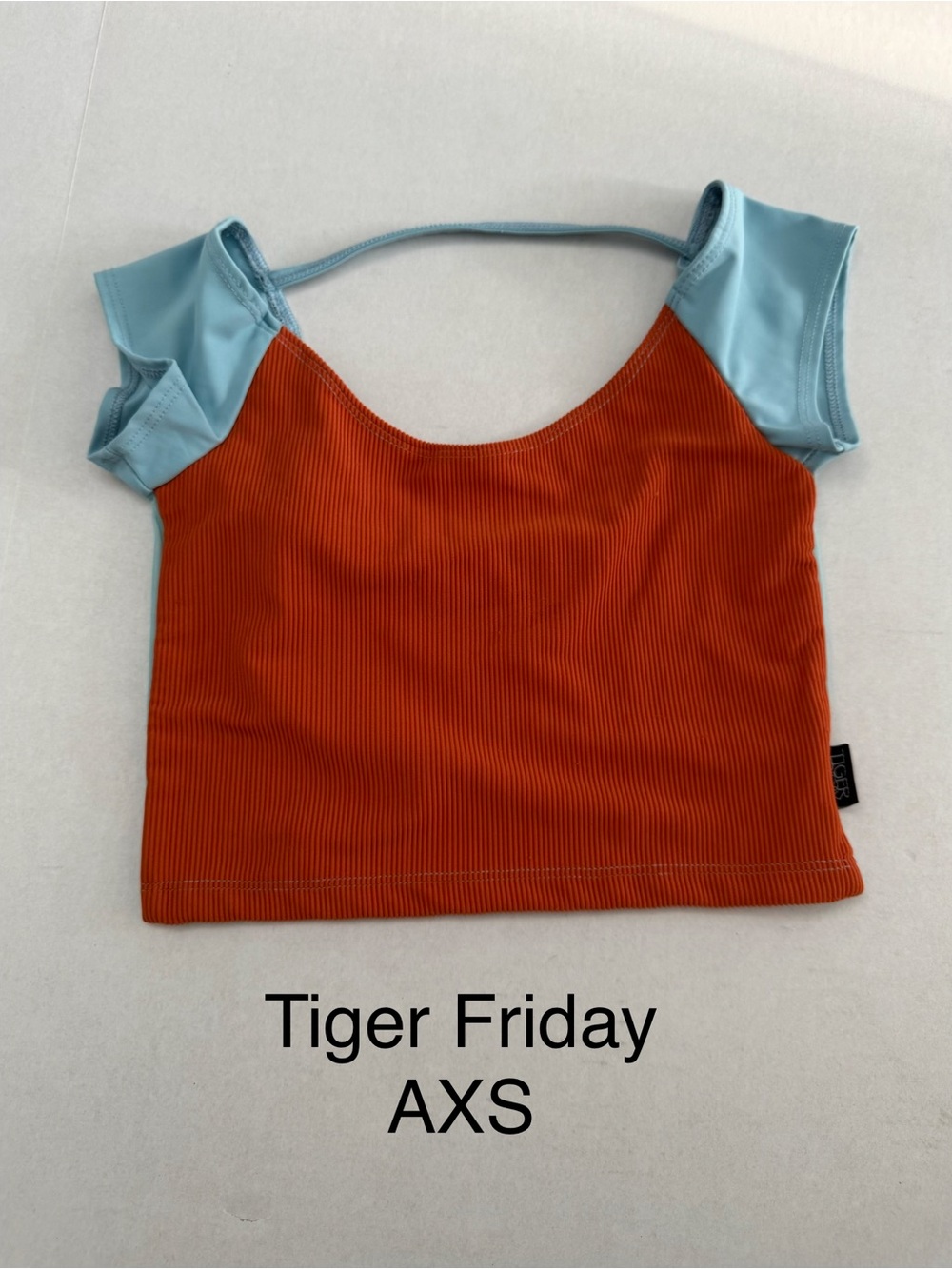 Tiger Friday AXS Orange and Light Blue Top